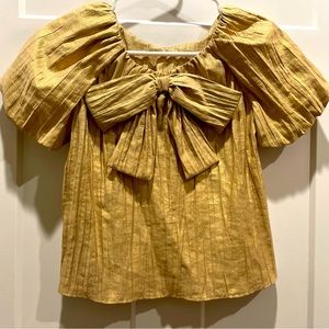 Girls size 10 Zara, gold holiday top. Great condition, never worn.